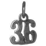 Sterling Silver Pendant #'s 30-49,Small Numerals for Celebrating All Occasions; Anniversary, Birthdays