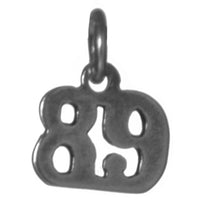 Sterling Silver Pendant #'s 70-89,Small Numerals for Celebrating All Occasions; Anniversary, Birthdays