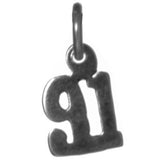 Sterling Silver Pendant #'s 90-100 + 000,Small Numerals for Celebrating All Occasions; Anniversary, Birthdays