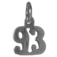 Sterling Silver Pendant #'s 90-100 + 000,Small Numerals for Celebrating All Occasions; Anniversary, Birthdays