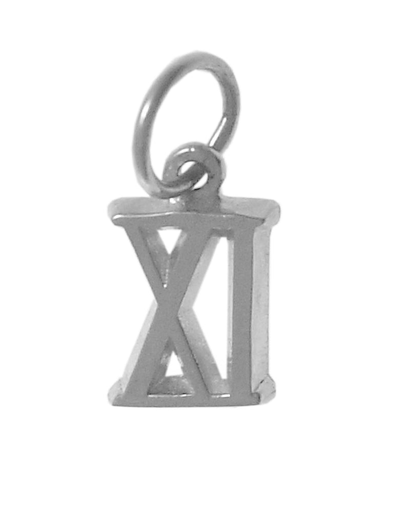 Sterling Silver Pendant, Small Roman Numerals for Celebrating All Occasions; Anniversary, Birthdays
