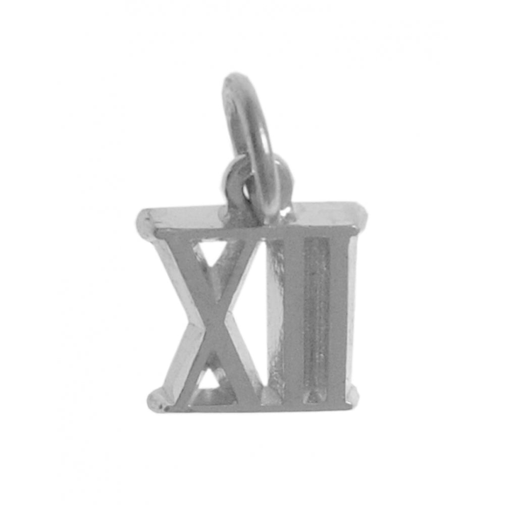 Sterling Silver Pendant, Small Roman Numerals for Celebrating All Occasions; Anniversary, Birthdays