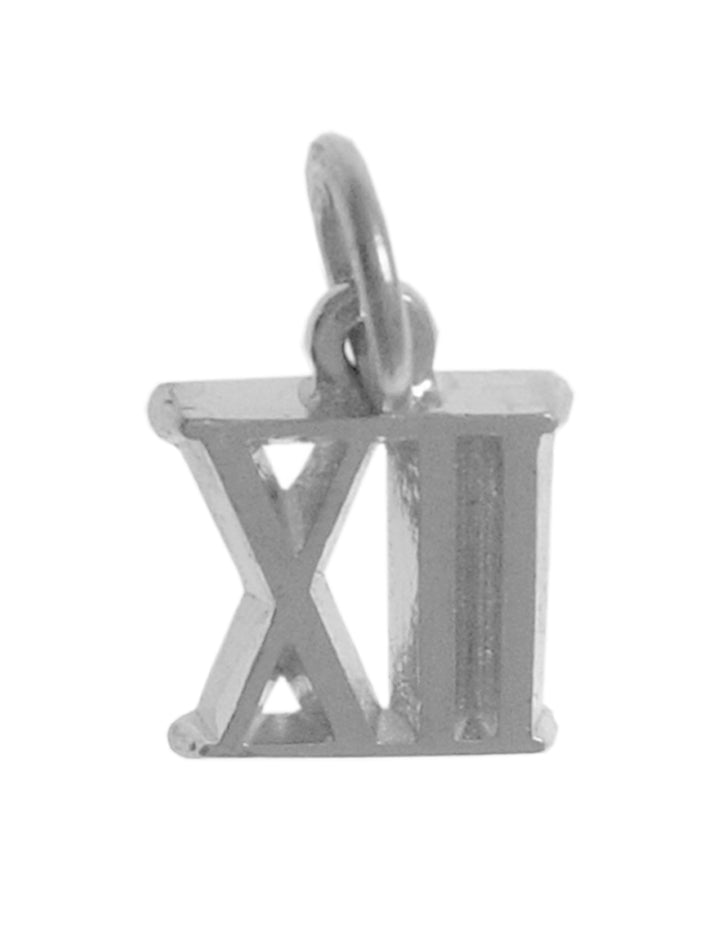 Sterling Silver Pendant, Small Roman Numerals for Celebrating All Occasions; Anniversary, Birthdays