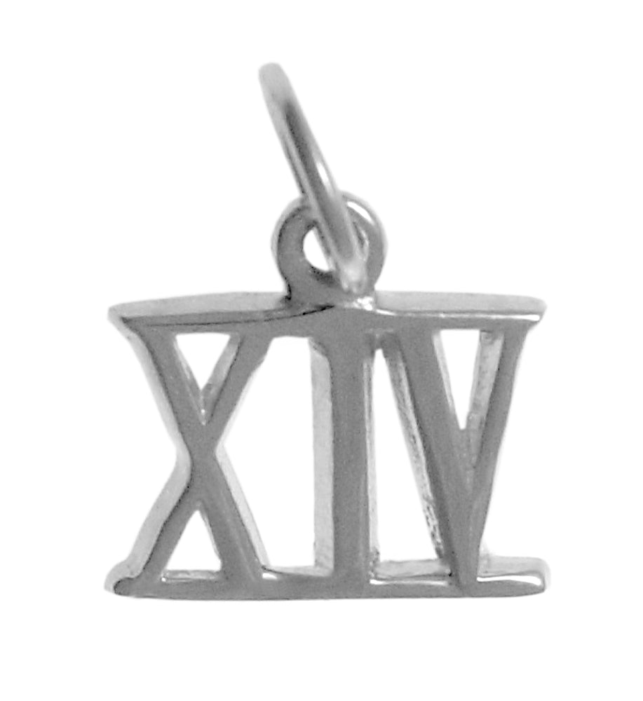 Sterling Silver Pendant, Small Roman Numerals for Celebrating All Occasions; Anniversary, Birthdays