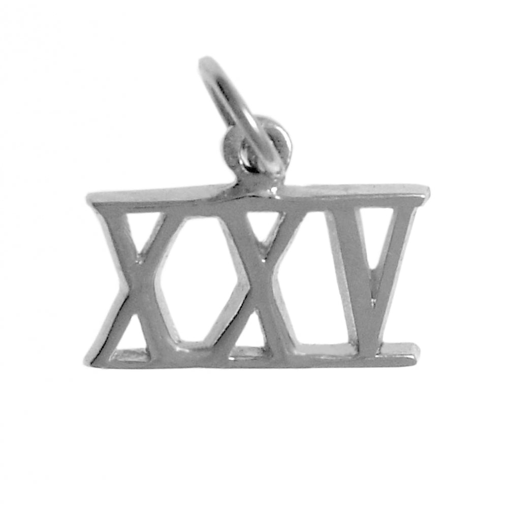 Sterling Silver Pendant, Small Roman Numerals for Celebrating All Occasions; Anniversary, Birthdays