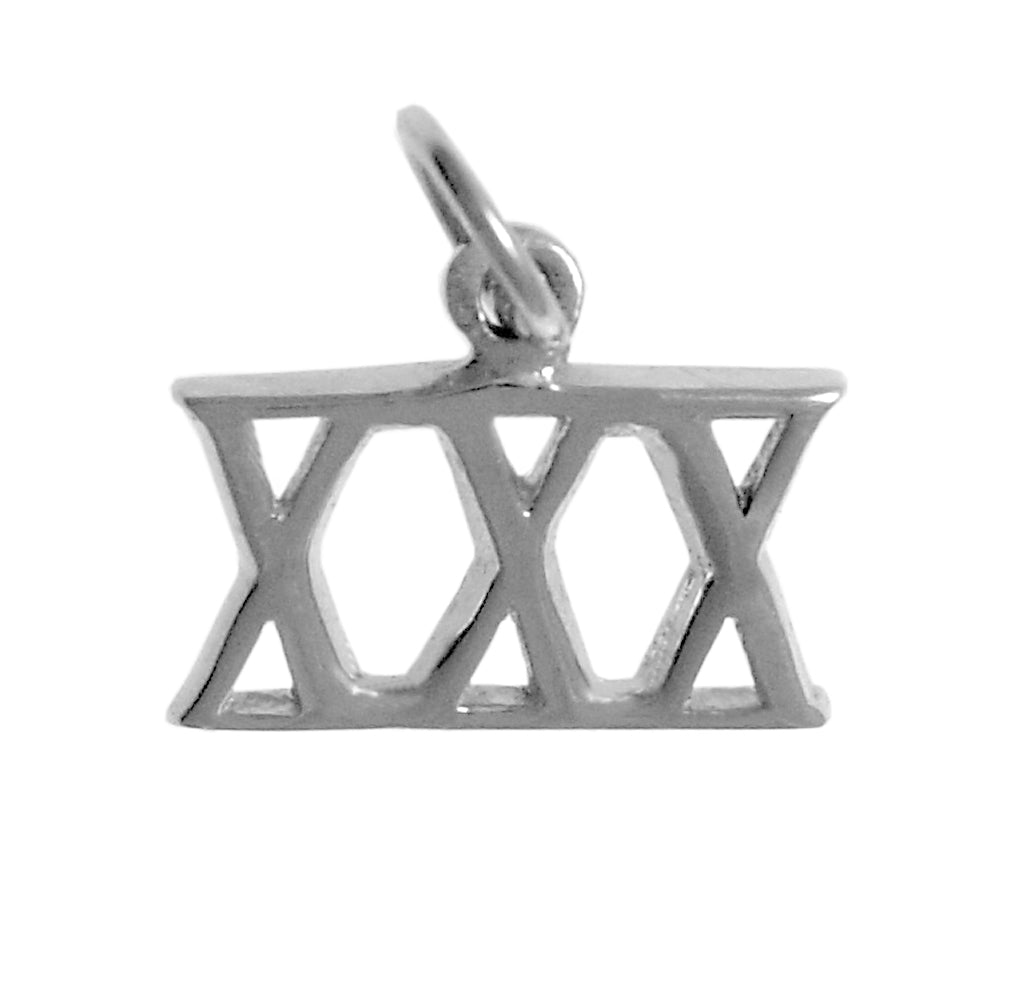 Sterling Silver Pendant, Small Roman Numerals for Celebrating All Occasions; Anniversary, Birthdays