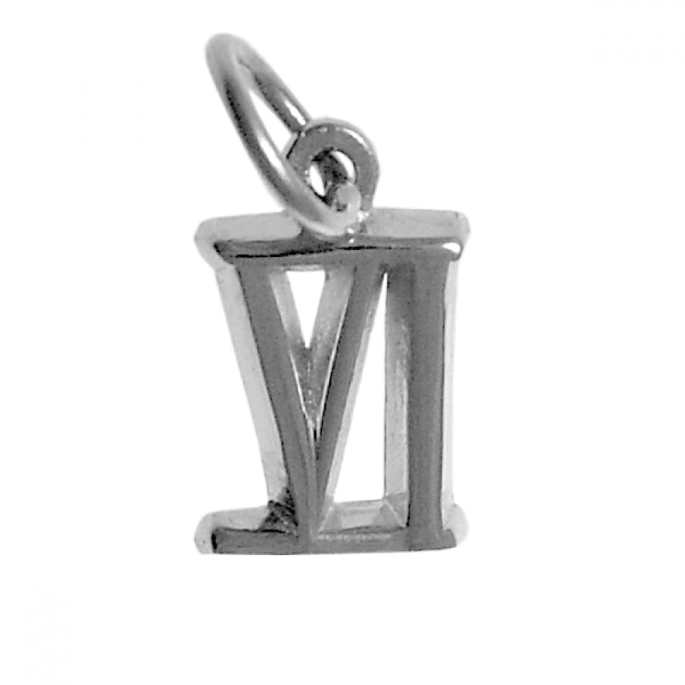 Sterling Silver Pendant, Small Roman Numerals for Celebrating All Occasions; Anniversary, Birthdays