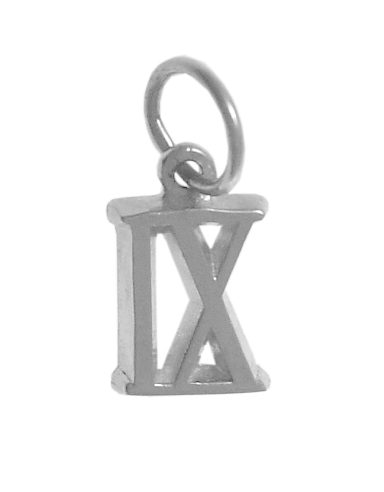 Sterling Silver Pendant, Small Roman Numerals for Celebrating All Occasions; Anniversary, Birthdays