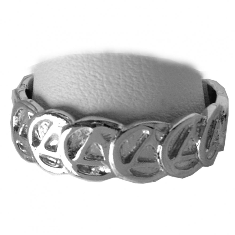 Sterling Silver Ring with Continuous Alcoholics Anonymous AA Symbol Circle Triangle Band