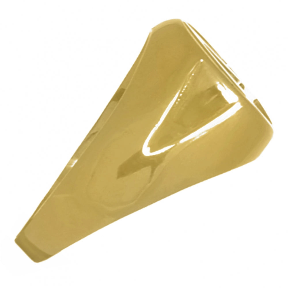 14k Gold, Mens Ring with Alcoholics Anonymous AA Symbol in a Wide Style Band