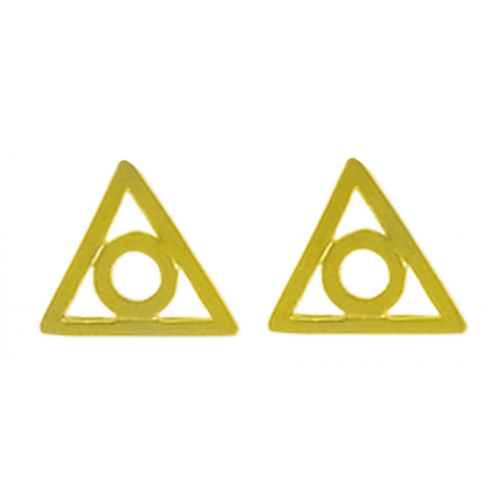 14k Gold Stud Earrings, Family Recovery Symbol