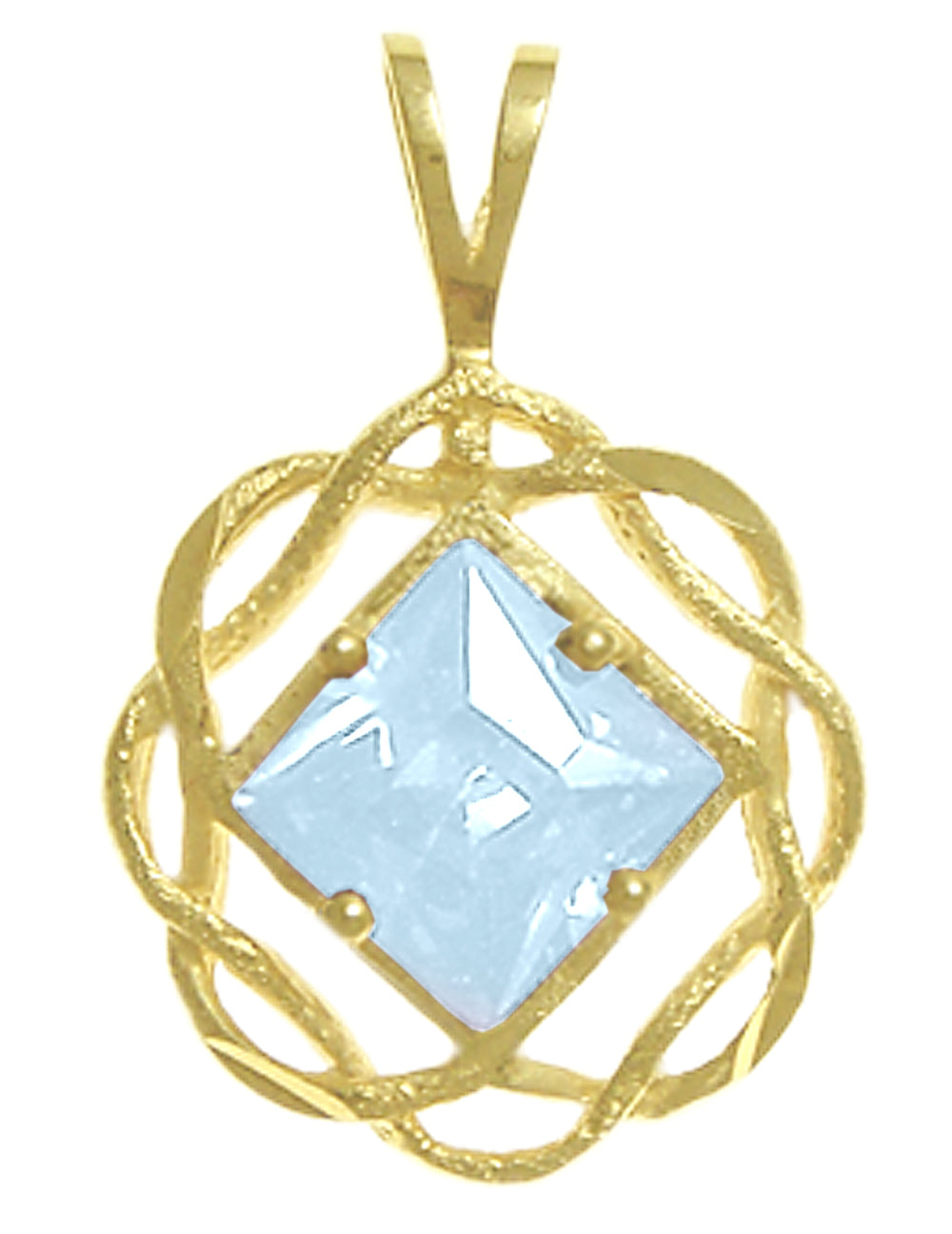 14k Gold Pendant, Medium Size, Narcotics Anonymous NA Basket Weave Circle, Available in 12 Different Birthstones
