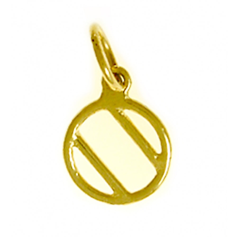 14k Gold Pendant Overeaters Anonymous (OA) Symbol, Small Size
