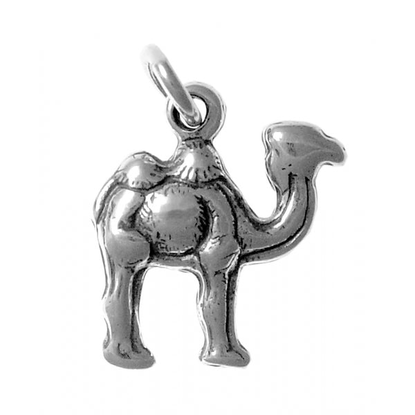 Sterling Silver Pendant, Adorable 3D Camel "Can Go 24 Hours Without A Drink"