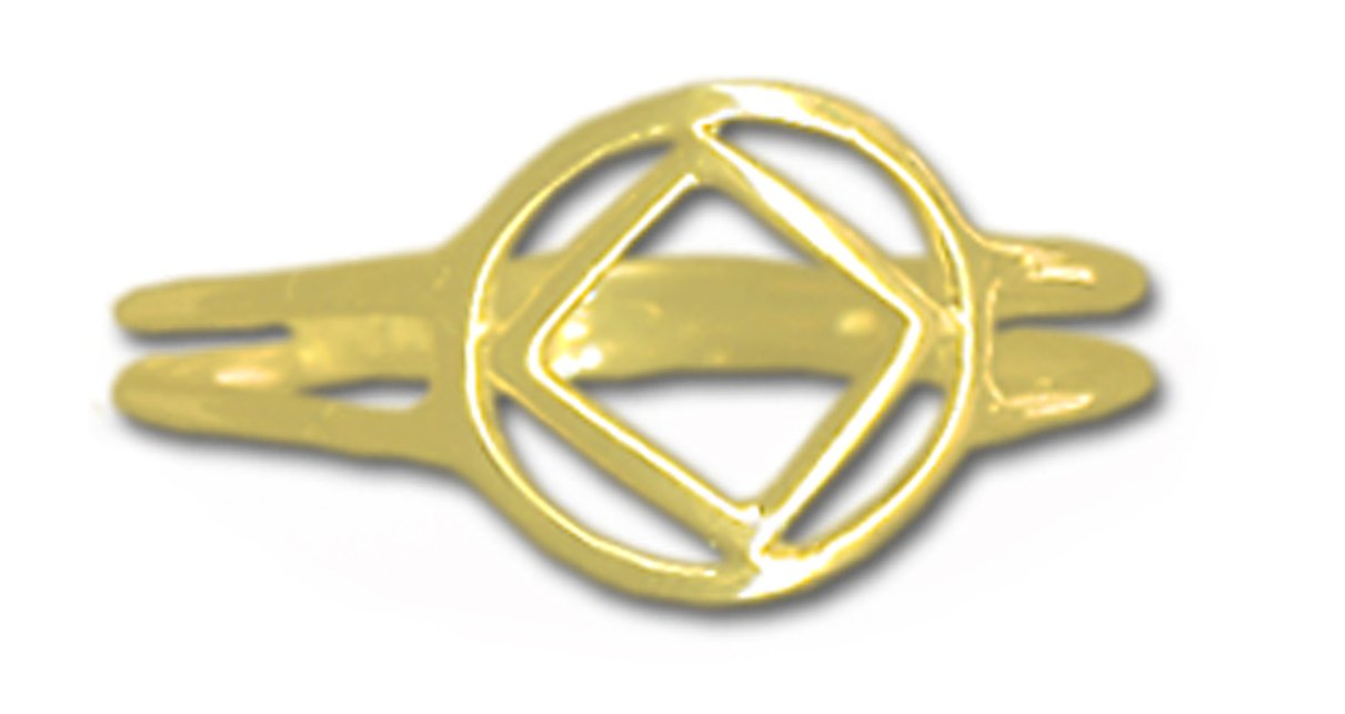 14k Gold Ring, Narcotics Anonymous NA Symbol