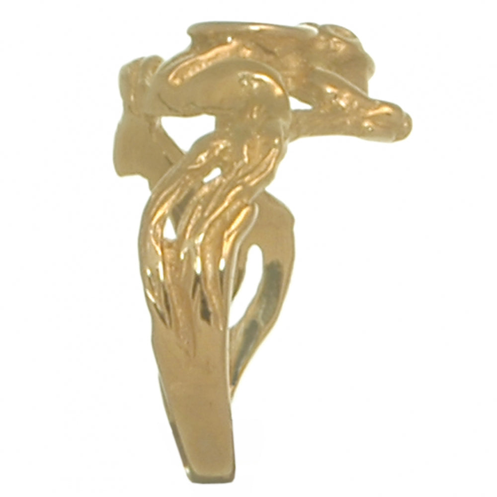 14k Gold Ring, Adorable Frog with Alcoholics Anonymous AA Symbol