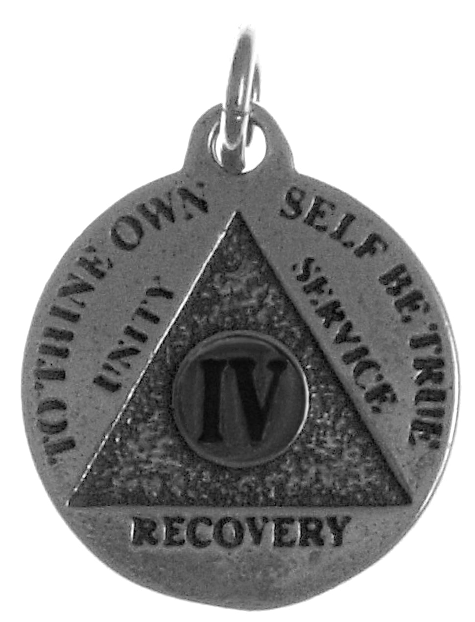 Mini Recovery Medallions, Your Choice of Blank, 24 Hour or Years 1-20, 25 & 30, Sterling Silver, Serenity Prayer on Back