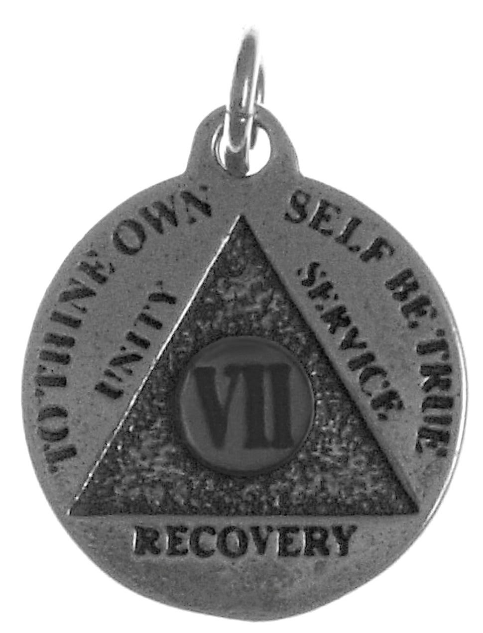 Mini Recovery Medallions, Your Choice of Blank, 24 Hour or Years 1-20, 25 & 30, Sterling Silver, Serenity Prayer on Back