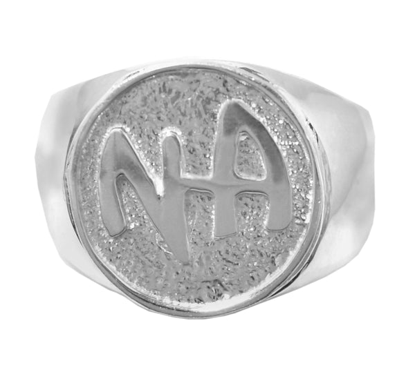 Sterling Silver Men's Ring with "NA " Initials