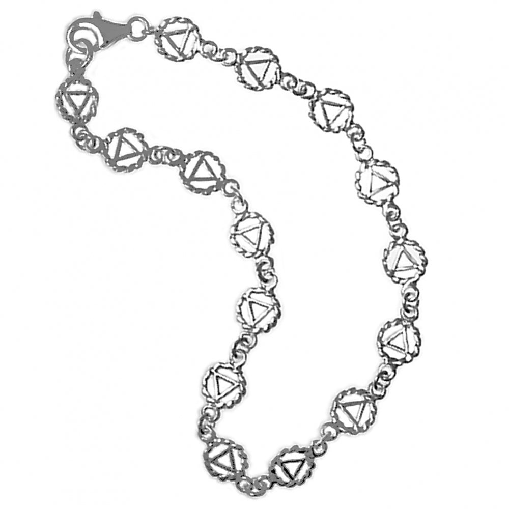 Alcoholics Anonymous (AA) Symbol Continuous Twist Bracelet & Anklet