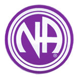 1-1/2" Round "NA " Initial Recovery Sticker, Available in 5 Colors