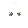 Sterling Silver Earrings, Available in 12 Different 5mm Triangle Colored CZ Birthstones