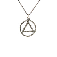 Alcoholics Anonymous textured Symbol pendant