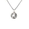 Sterling Silver Moon and Star Pendant with Alcoholics Anonymous (AA) Symbol – Medium Size