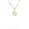 14k Gold Simple Wire Look Pendant – Small Size, 0.5g, Hand-Finished & High Polished, Pendant Only