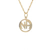 14k Gold Pendant, Narcotics Anonymous NA Initials