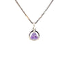 Sterling Silver Small Circle Pendant with 5mm Triangle Birthstone – 12-Step Recovery Jewelry