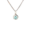 Sterling Silver Small Circle Pendant with 5mm Triangle Birthstone – 12-Step Recovery Jewelry