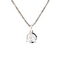 Sterling Silver Small Circle Pendant with 5mm Triangle Birthstone – 12-Step Recovery Jewelry