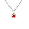 Sterling Silver Small Circle Pendant with 5mm Triangle Birthstone – 12-Step Recovery Jewelry