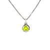 Sterling Silver Small Circle Pendant with 5mm Triangle Birthstone – 12-Step Recovery Jewelry