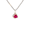 Sterling Silver Small Circle Pendant with 5mm Triangle Birthstone – 12-Step Recovery Jewelry