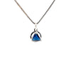 Sterling Silver Small Circle Pendant with 5mm Triangle Birthstone – 12-Step Recovery Jewelry