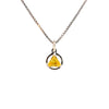 Sterling Silver Small Circle Pendant with 5mm Triangle Birthstone – 12-Step Recovery Jewelry