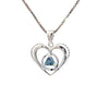 Alcoholics Anonymous (AA) Symbol Heart Pendant with Birthstone – Sterling Silver Recovery Jewelry