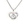 Alcoholics Anonymous (AA) Symbol Heart Pendant with Birthstone – Sterling Silver Recovery Jewelry