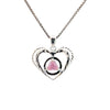 Alcoholics Anonymous (AA) Symbol Heart Pendant with Birthstone – Sterling Silver Recovery Jewelry