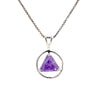 Sterling Silver AA Symbol Birthstone Pendant – 12-Step Recovery Jewelry