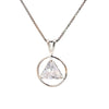 Sterling Silver AA Symbol Birthstone Pendant – 12-Step Recovery Jewelry