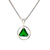 Sterling Silver AA Symbol Birthstone Pendant – 12-Step Recovery Jewelry