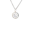 Sterling Silver Pendant, Narcotics Anonymous NA Symbol with 12 Different 8mm Square Colored CZ Birthstones