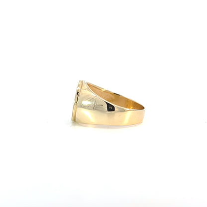 14k gold, Men's Ring with Narcotics Anonymous "NA" Initials