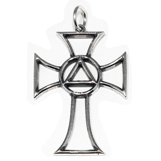 Sterling Silver Maltese Cross Recovery Pendant