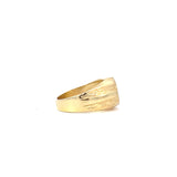 14k Gold, Mens Ring with Alcoholics Anonymous AA Symbol in an Understated Signet Style