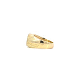 14k Gold, Mens Ring with Alcoholics Anonymous AA Symbol in an Understated Signet Style