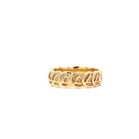 14k Gold Ring, with Continuous Alcoholics Anonymous AA Symbol Circle Triangle on a Narrow Style Band